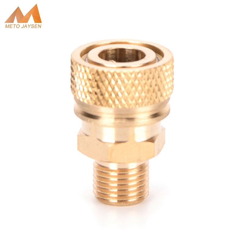 M10x1 Thread Male Quick Disconnect Release 8mm Air Refilling Coupler Sockets Copper Fittings 40mpa Regular style 1pc/set