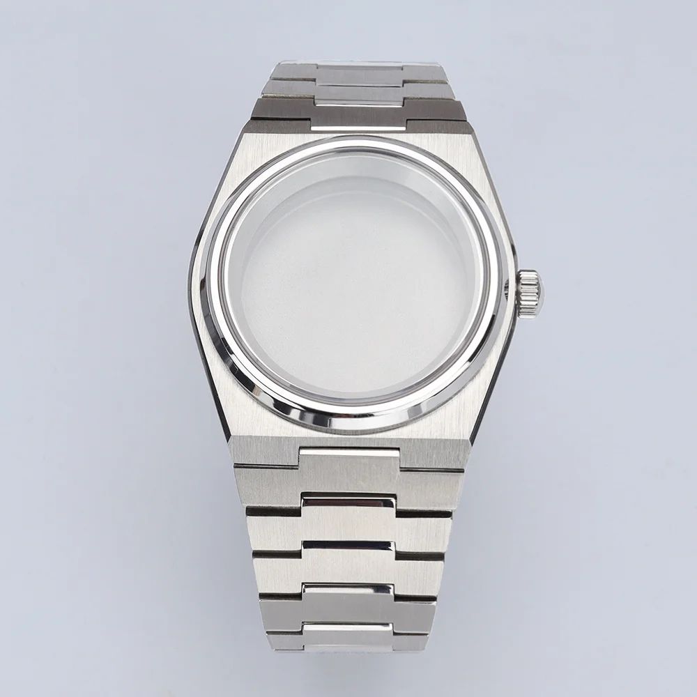 NH35 40mm Luxury Watch Case Sapphire Glass For PRX Super Player NH35 NH36 NH38 4R36 7S26 Movt Waterproof Butterfly Buckle Strap