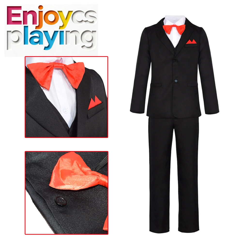 

Movie Saw X Billy Cosplay Black Suit Men Adult Cosplay Full Costume Halloween Carnival Festival Party Outfits