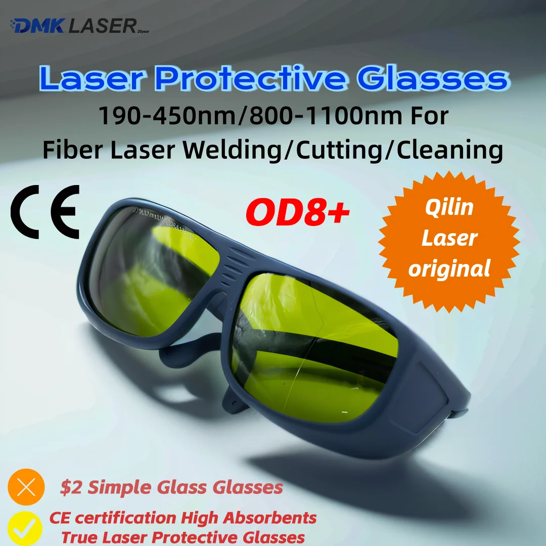 Qilin-original Fiber Laser Óculos de Proteção Óculos de Segurança para Soldagem a Laser Corte Limpo 8001100nm Certificação Od8 Mais ce