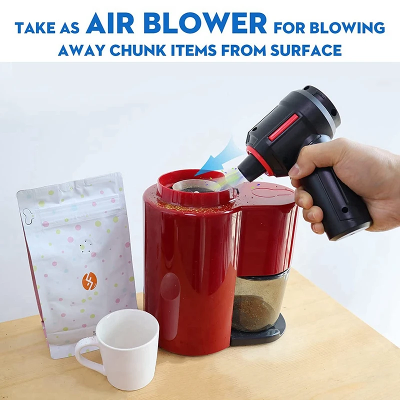 2X 3-In-1 Computer Vacuum, Compressed Air Duster Blower, Portable Handheld Vacuum Cleaner Cordless Rechargeable