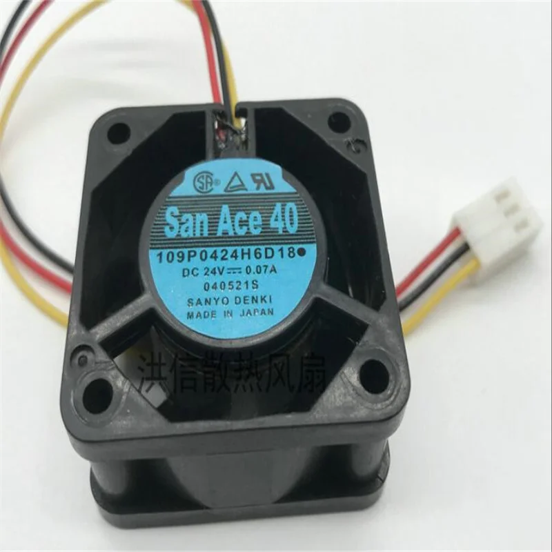Original 109P0424H6D18 24V 0.07A 40*40*20 three-wire fan