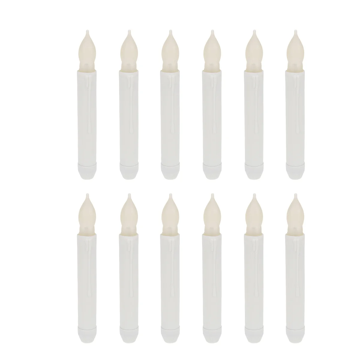 เทียน LED ไร้เปลวไฟ 12 ชิ้น แบบบาง ปลอดภัย สำหรับตกแต่งบ้าน งานแต่งงาน