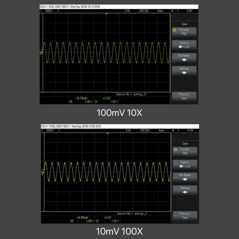 10M Bandwidth Oscilloscope 1x/10x/100x Differential Probe Gain Split Probe Signal Amplifier For Weak Electrical Signal Measureme