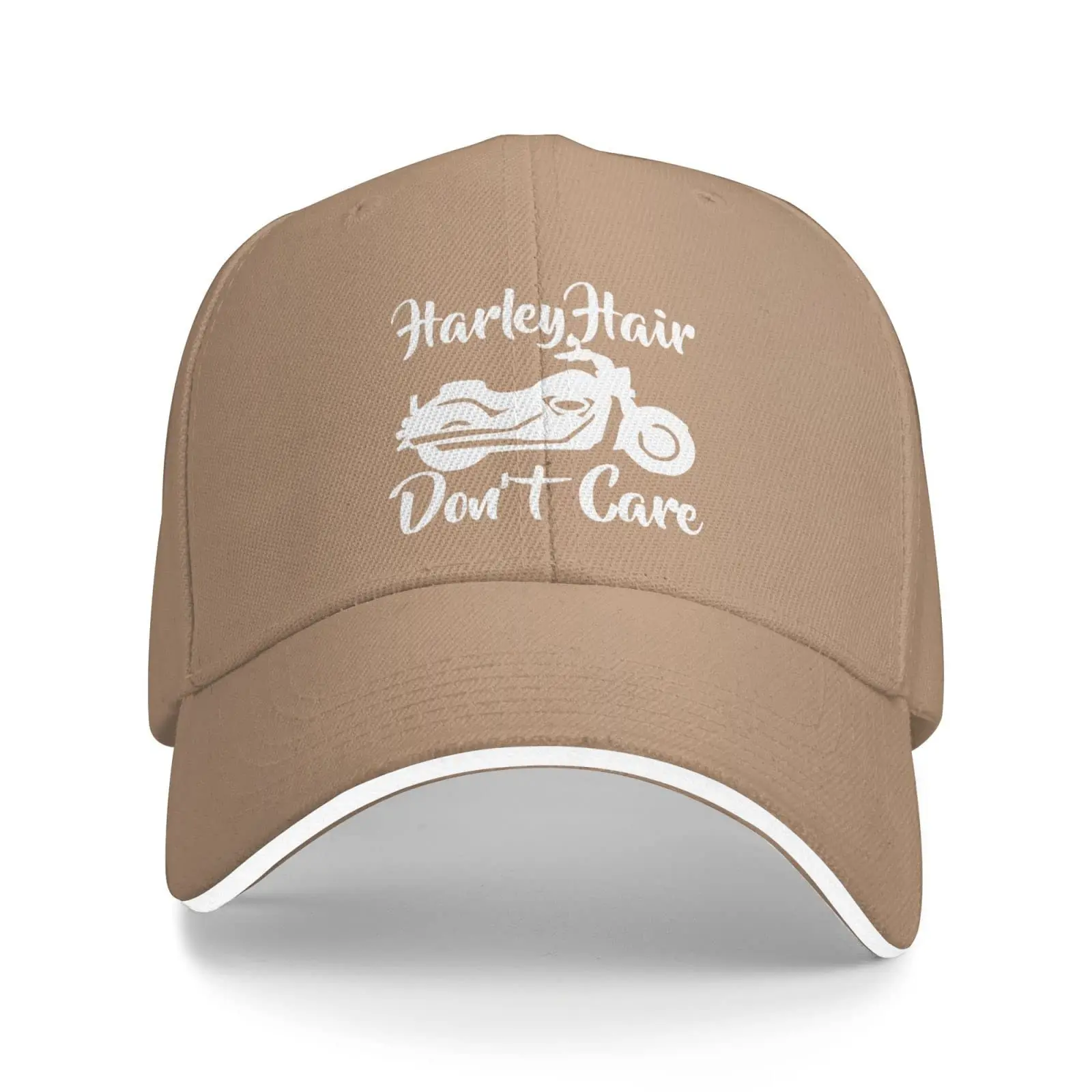 Biker Hair Don’t Care Hat Mens Womens Novelty Baseball Cap Dad Hats Summer Caps Adjustable Sunhat