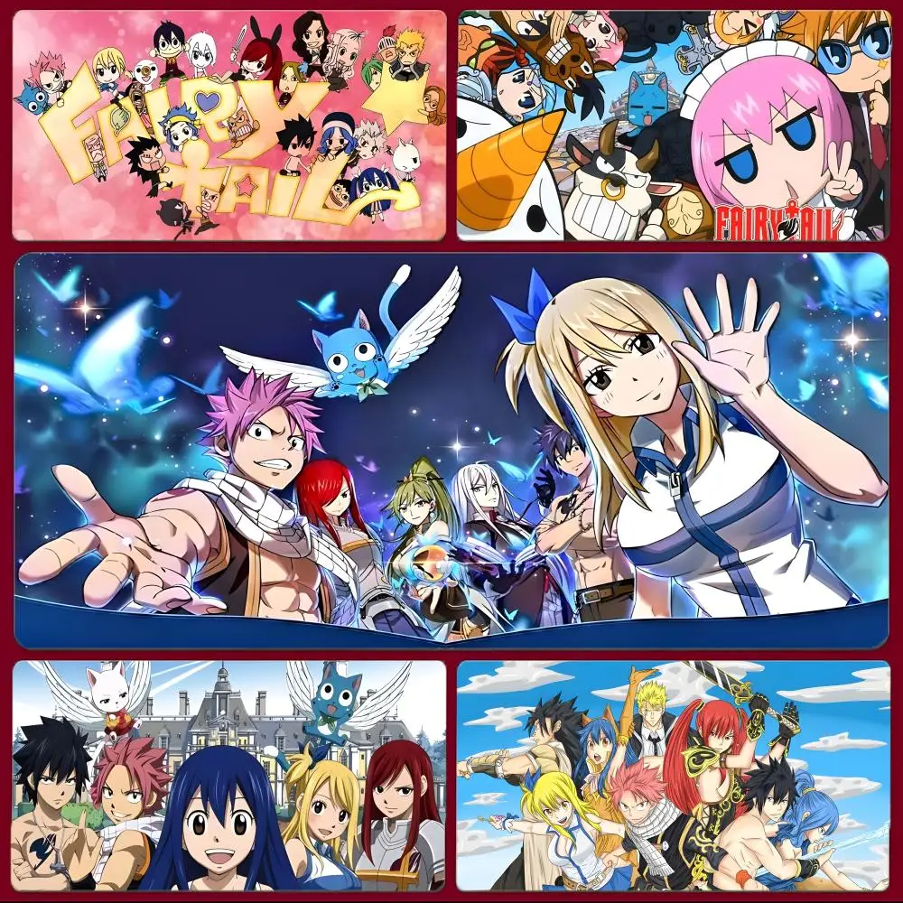 

Brave Classic Anime F-Fairy Tail Mouse Pad Large Gaming Mousepad with Stitched Edges Thickened Desk Mat PC