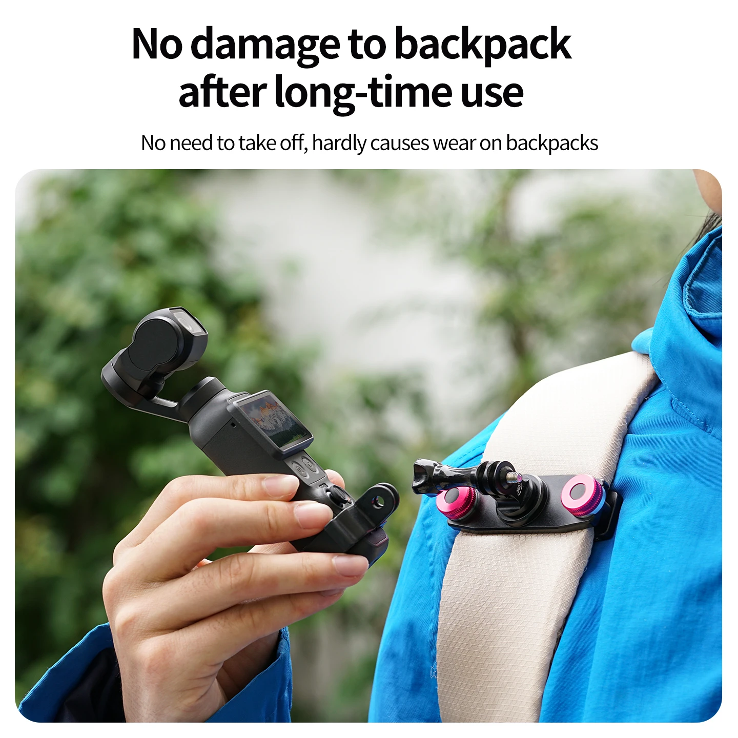Rucksackgurt-Clip 360 ° Drehbarer Cold-Shoe-Erweiterungsrahmen mit Hutklemme für DJI Osmo Pocket 4 3 Kamera-Zubehör – Detail 15