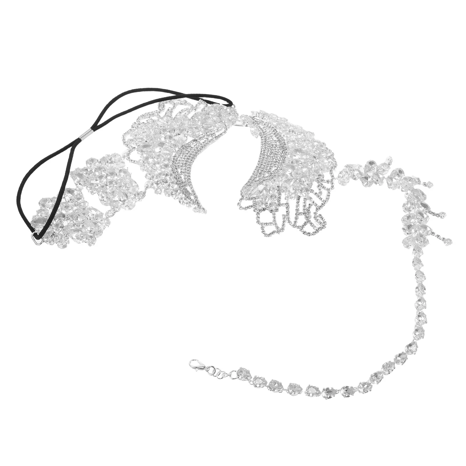 Rhinestone Masquerade Mask Bling Venetian Half Face Mask for Prom Ball Mardi Gras Halloween Carnival Party Dress-Up