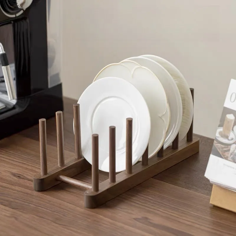 Tableware Holders Luxurious Vintage Wooden Holders Kitchen Dish and Spoon Drying Storage Racks Modern Kitchens Accessories