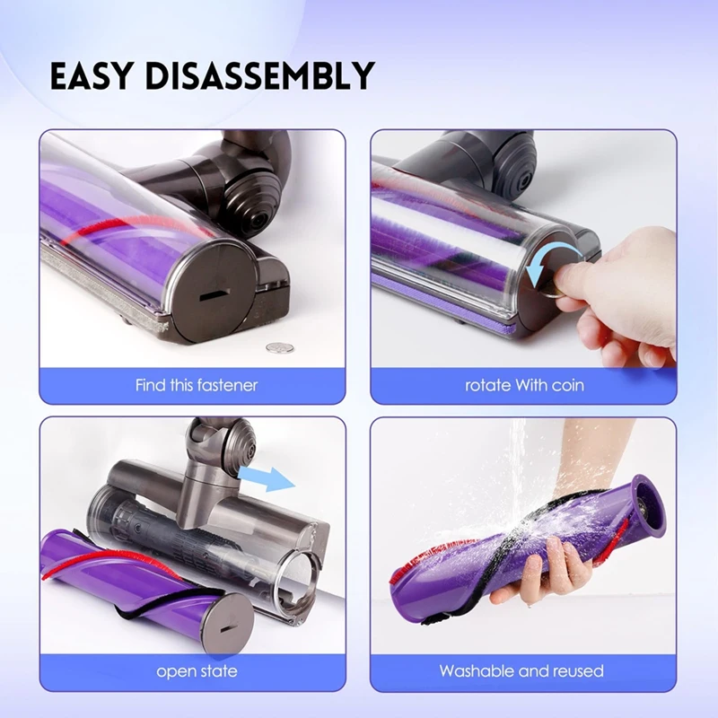 JDZD-クイックリリースモーターヘッドクリーナーの交換,フレキシブル延長ホース,ダストブラシ,dyson v7,v8,v10,v11,v15