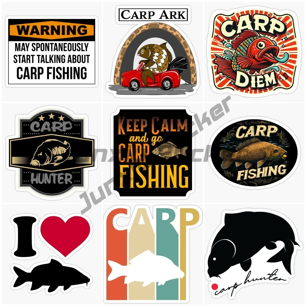 

CARP FISHING Creative Car Stickers Vinyl Self-adhesive Decorative Suitable for Motorcycles, Laptops, Fishing Boxes, Etc Decals