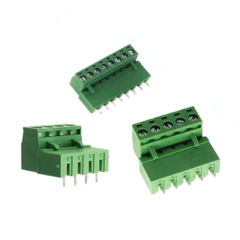 5 Sets KF2EDG 5.08MM Plug-in Type Terminal Connectors Straight/bent Pin 2/3/4/5/6/8/10/12P Seal Closed Ends