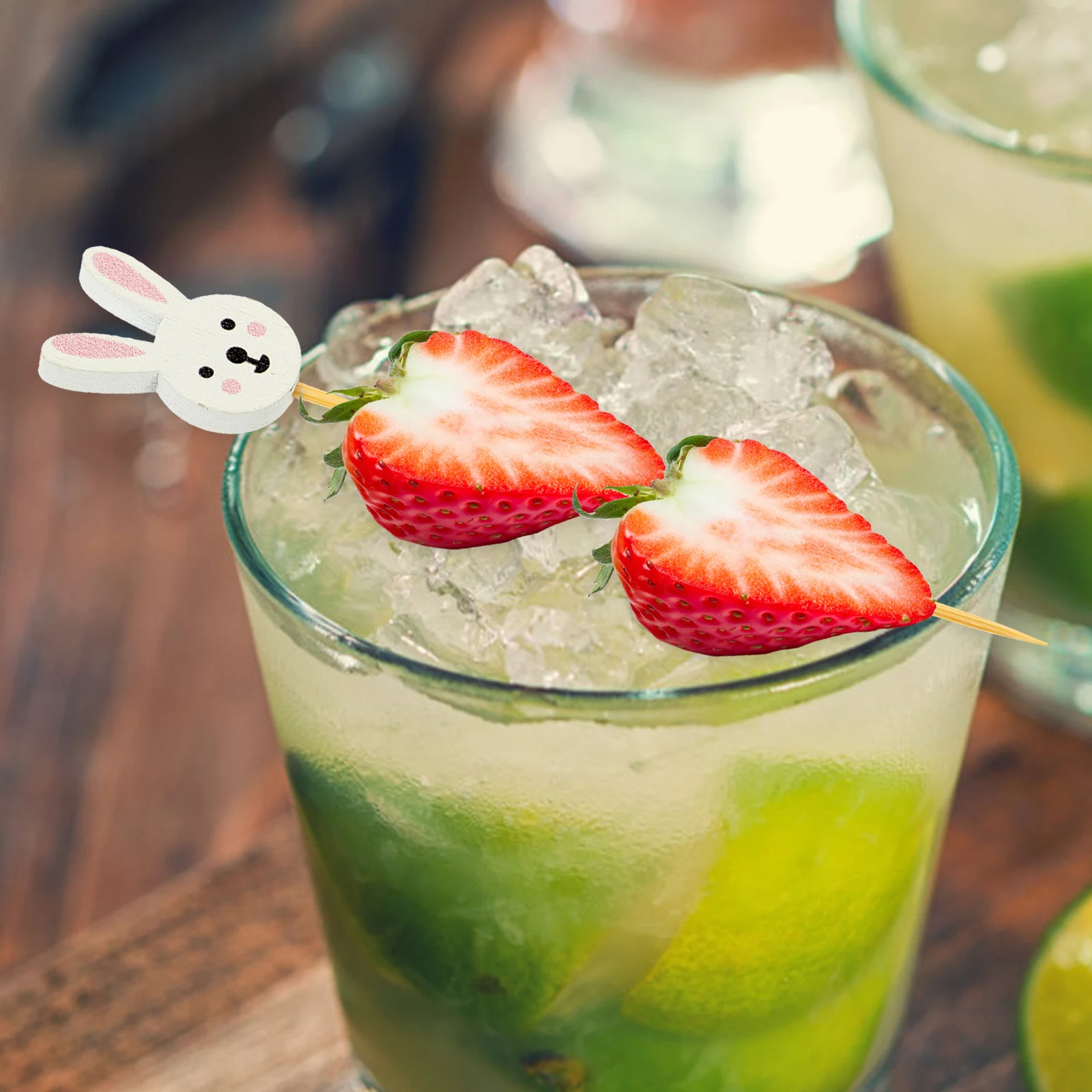 

100Pcs Toothpicks Bamboo Cocktail Picks Pastel Colors Party Snack Cake Decoration Supplies Fruit Food Sticks