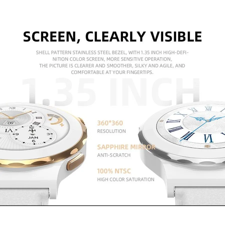 โทรผ่านบลูทูธ อัตราการเต้นของหัวใจ สุขภาพ กีฬา AI Voice Smart Watch