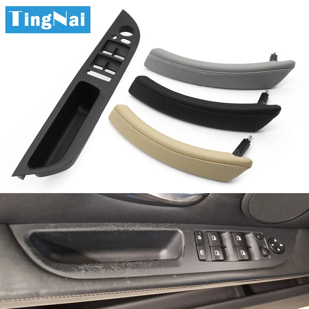 LHD Auto Vorne Hinten Links Rechts Türgriff Armlehne Panel Pull Trim Fenster Schalter Abdeckung Für BMW 5er E60 E61 2006-2010