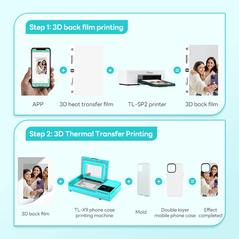 TUOLI TL-X9 Mobile Phone Case Printer Wifi APP Online Customize DIY Machine Sublimation Blanks Printing