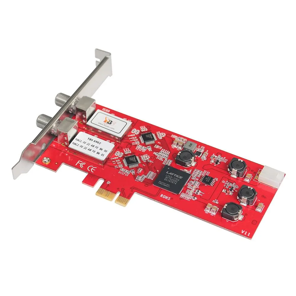TBS6902 DVB-S2X Satellite Receiver Card PCI-E TV Tuner Card for PC Linux Windows Satellite TV Receiver