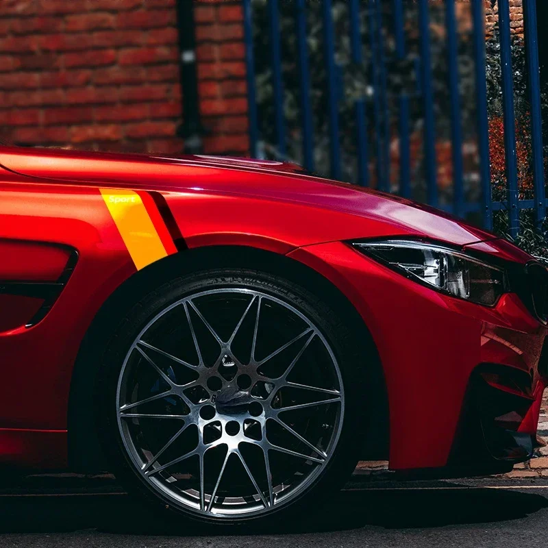 الشارات الرياضية سباق هود الجسم الجانب نافذة عاكسة الفينيل نمط الزخرفية ملصقات اكسسوارات السيارات الأجزاء الخارجية المشتركة