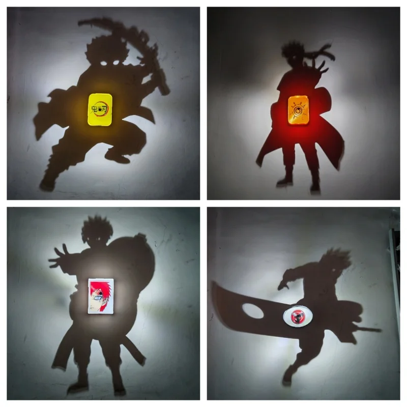 Anime Character Shadaw Projector Lamp Luffy Zoro Goku Creative Atmosphere Night Light, Desktop Ornament Holiday Present