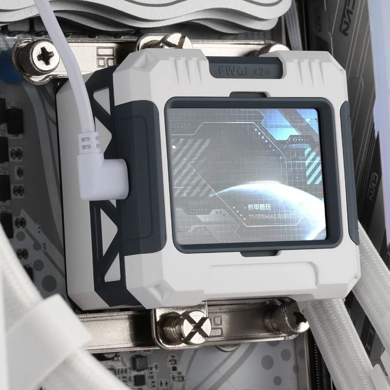 

White ice armor water-cooled radiator