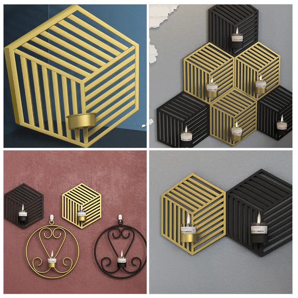 

Retro Iron C Home Adornment Metal Wall Art Simple Geometric Design C Holder St Decorative Piece Durability Smooth