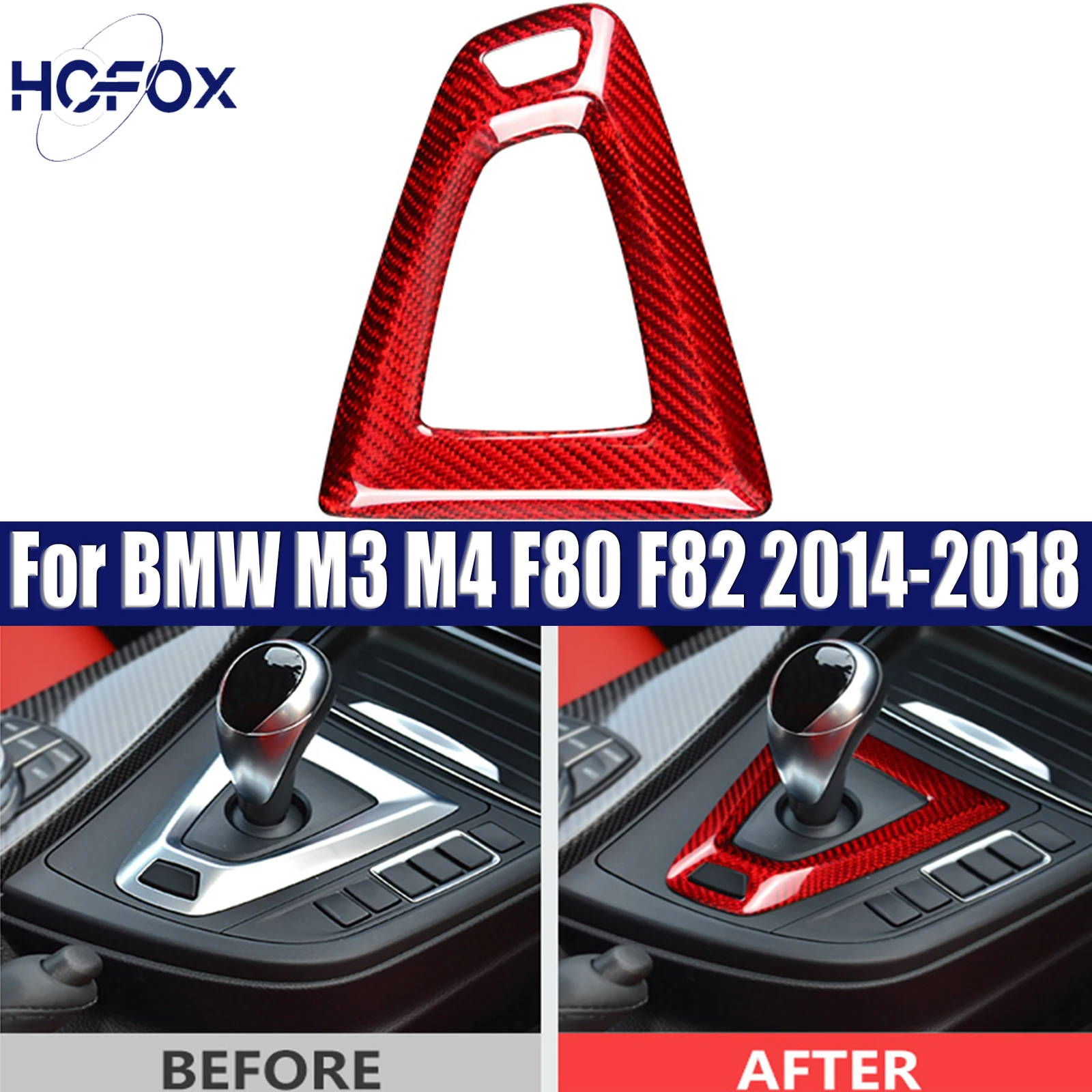 

For BMW M3 M4 F80 F82 2014-2018 Central Console Gear Shift Panel Cover Trim