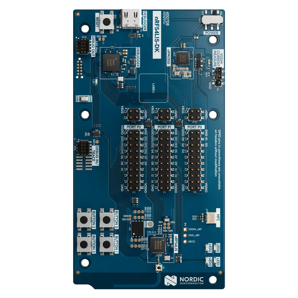 Placa de desenvolvimento nRF54L15-DK série nrf54 sem fio soc suporte malha bluetooth, rosca, matéria, kit de desenvolvimento de baixa energia 2.4g