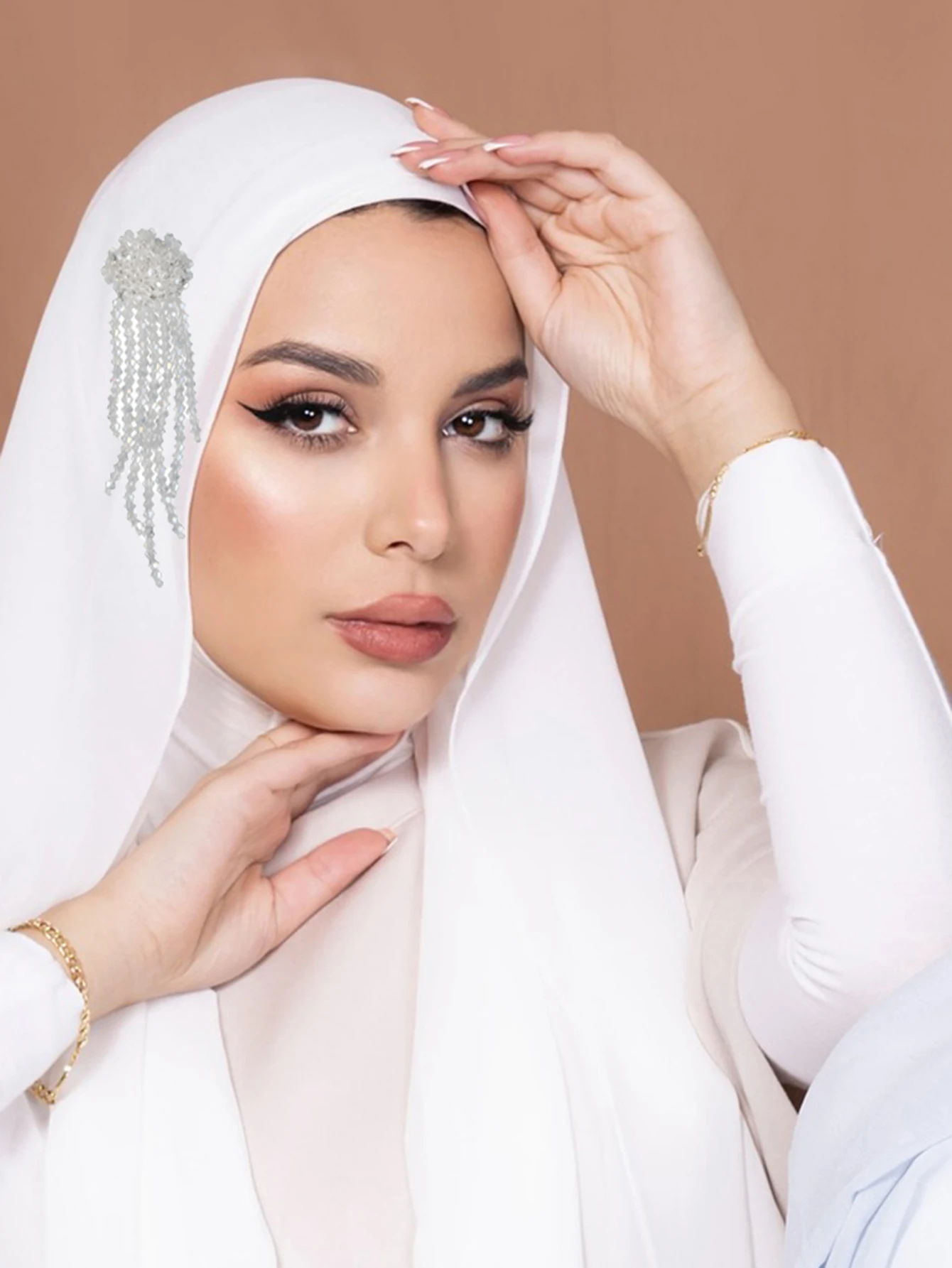 Bolha chiffon lenço de cristal malaio hijab muçulmano feminino lenço turbante islam roubou xale envoltório bandanas bandana bufanda turbante