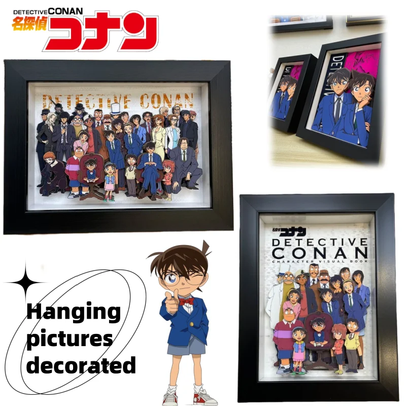 

Новый детектив Конан Kudou Шиничи Рэйчел Мур креативный мультфильм 3D вертикальная живопись ручная работа аниме декоративная подвесная живопись