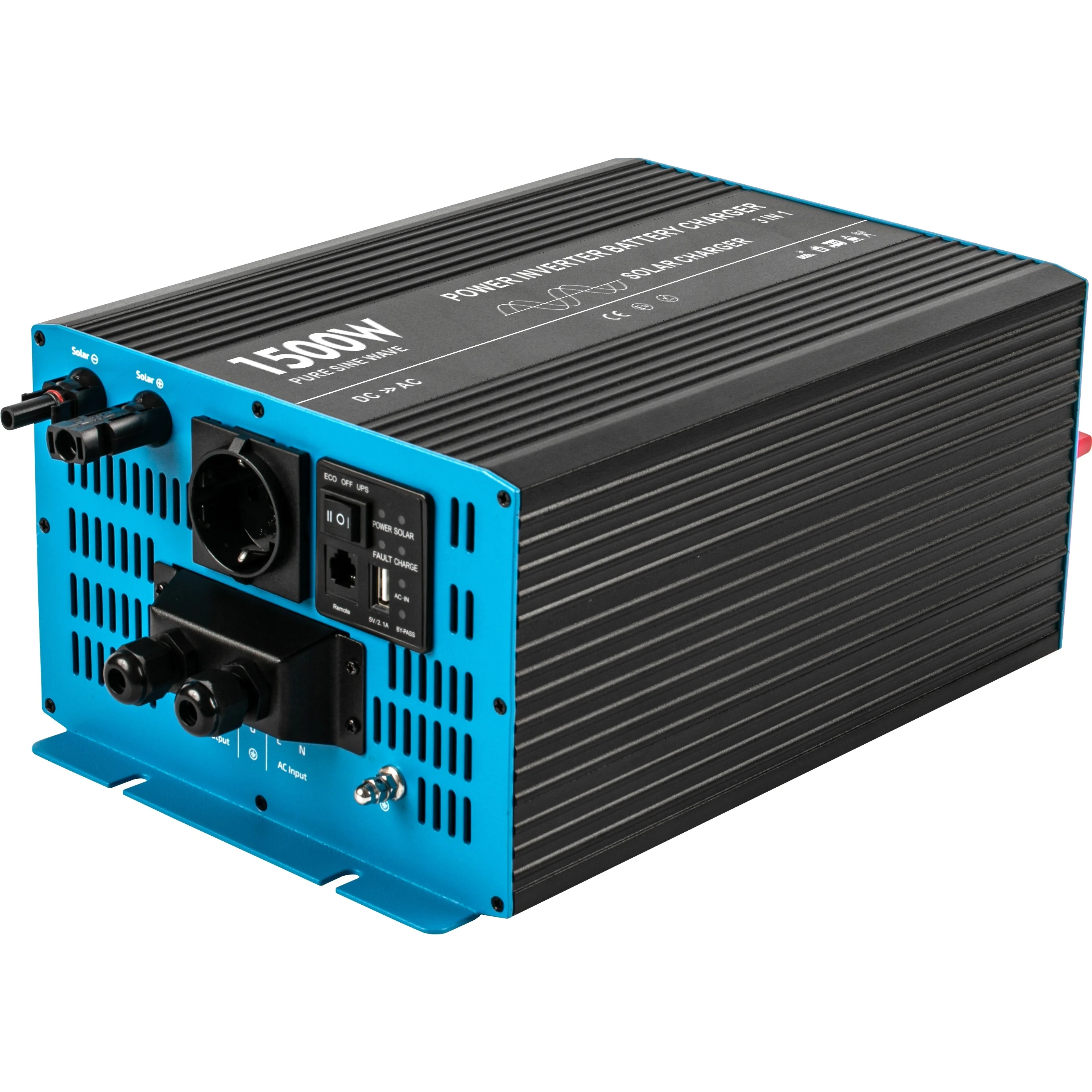 2000W Off-grid Solar Inverter Pure Sine Wave  Power Inverter with Remote Switch DC12V 24V to AC110V 220V RV Inverter