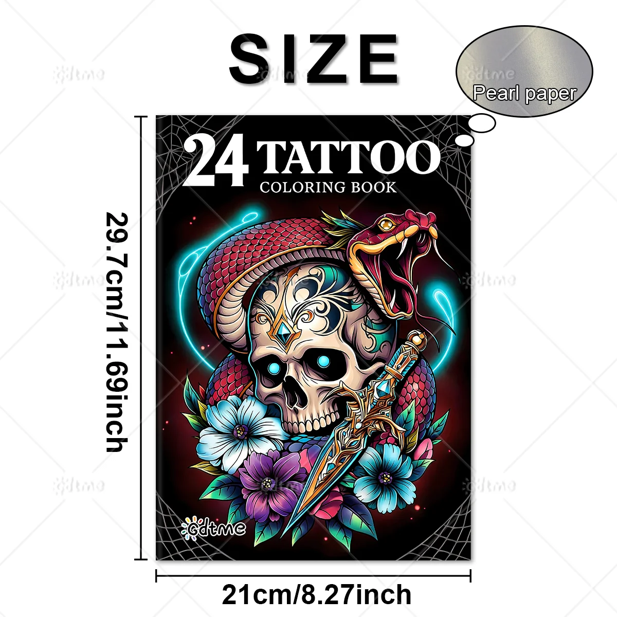 TATTOO Art Coloring Book for Adults Thrilling Themed Illustrations for Creative Relaxation Unique Relaxation Painting Books