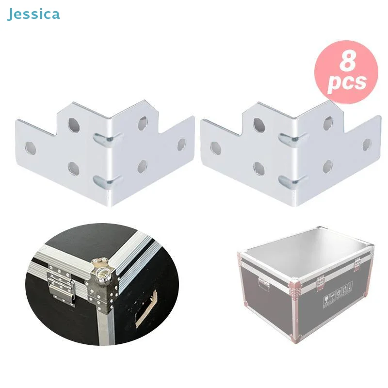 ♥4/8Pcs Aluminum Case Corner Brackets - Metal Protective Corners for Equipment Cases, Toolboxes & Luggage Reinforcement