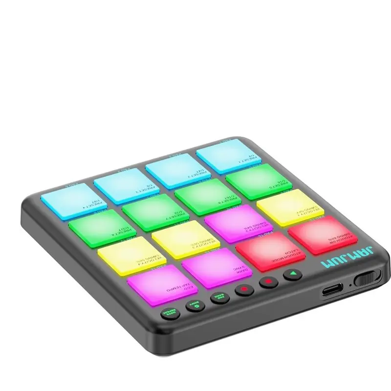 【TRAVEL ESSENTIAL】JAMJUM MIDI Controller 16 Key Dynamic RGB BT MIDI Pad Rechargeable Portable Plug And Play view 6