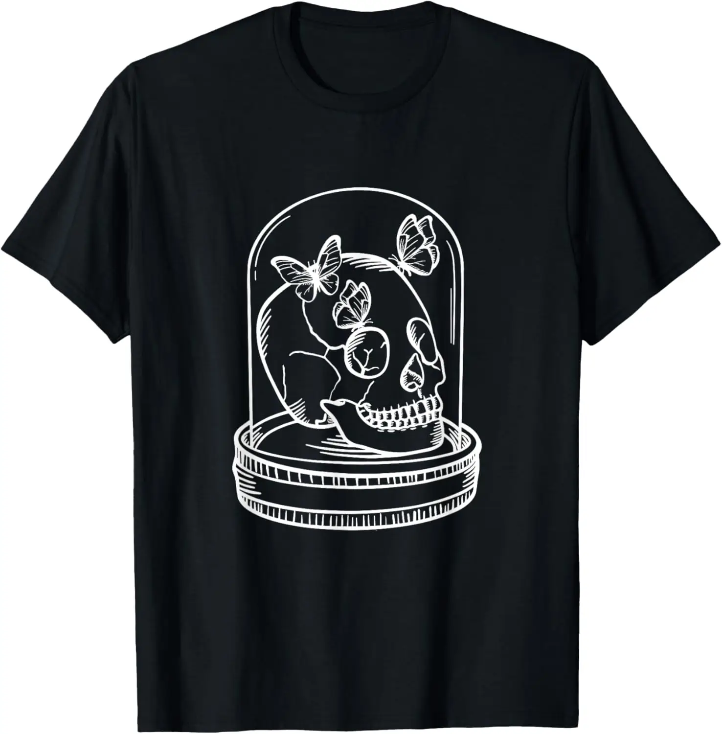 Skull Memento Mori Butterfly Vanitas Gothic Oddity Macabre T-Shirt