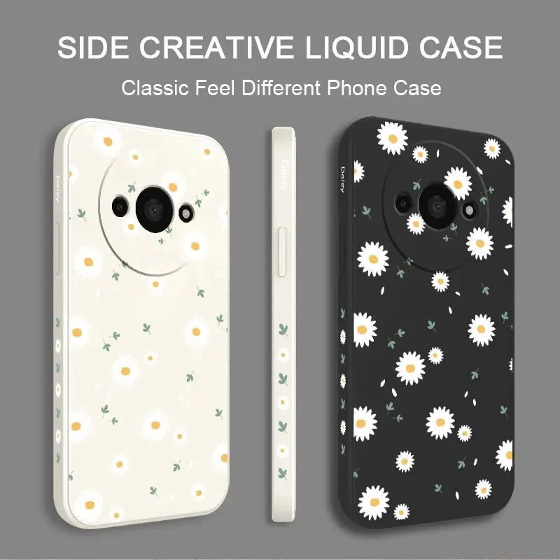 A3 Deciduous Daisies Silicone Phone Case For Xiaomi Redmi A3 New Thin shatterproof Camera Protection Redmi A3 Soft Back Cover