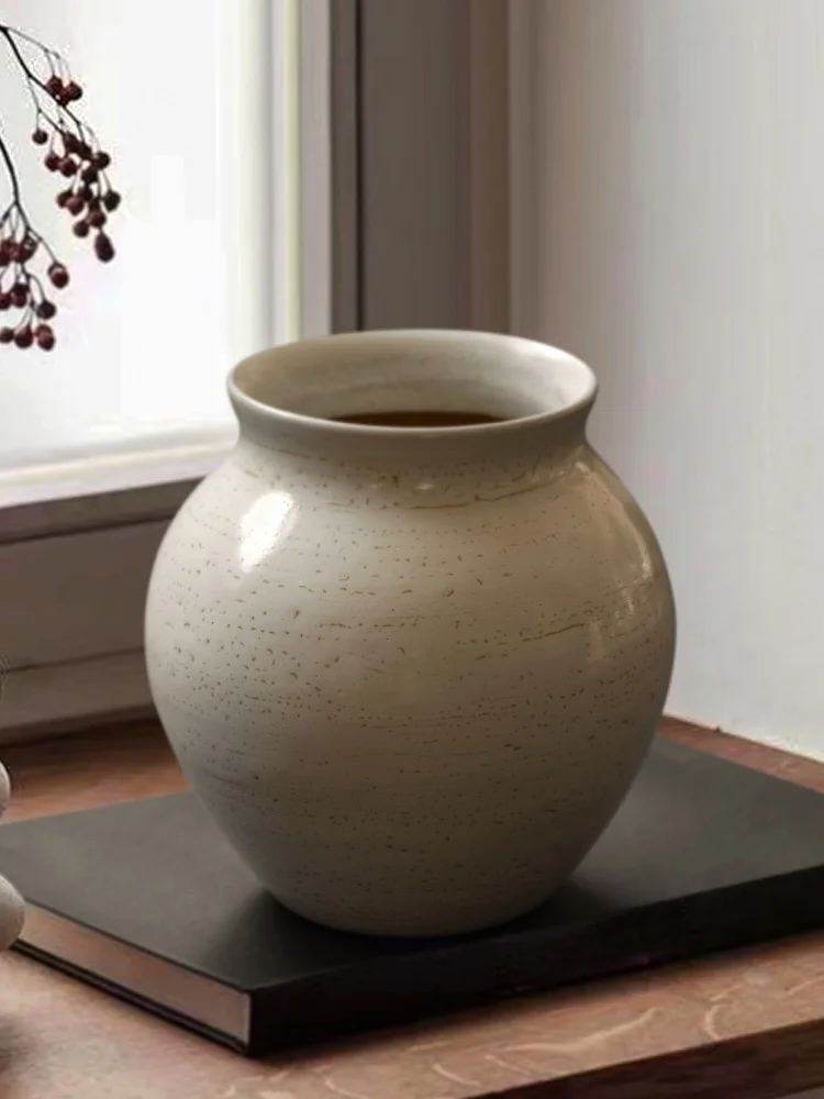 

White Cerc Flower Vase Breathable Succulent Plant Pot Living Room Bede Dry Flower Decorative Small Tabletop Ornament