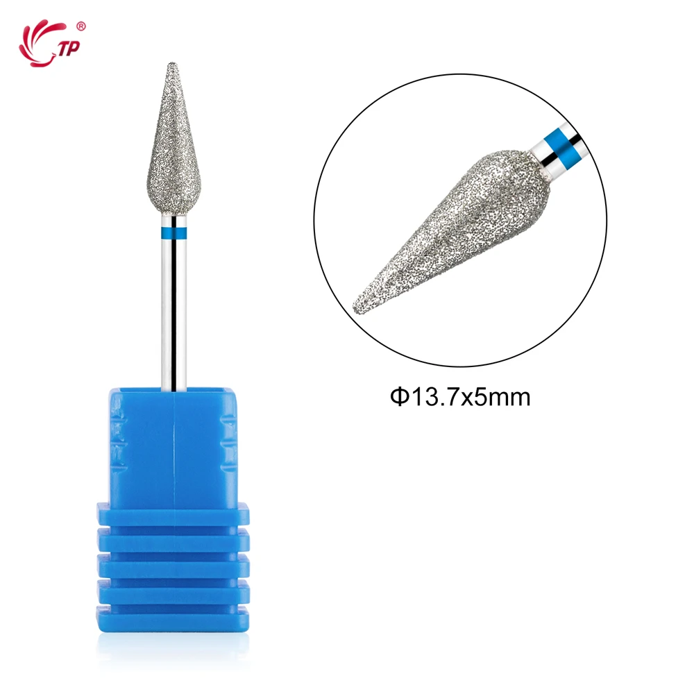 TP 3 teile/satz Flamme Diamant Nagel Bohrer Bits 3/32'' Russische Elektrische Datei Bits Fräser für Maniküre Häutchen entfernen Nagel Werkzeug – Detail 8