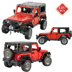 Technical Expert Diy Off-Road Sports Car Model Building Blocks Static Jeep Vehicle Children's Education Toys Boys Birthday Gifts