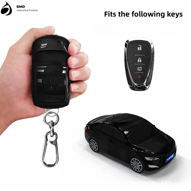 

For Malibu XL Key Cover with Lights Car Key Fob Car Model Key Protector Auto Accessories Creative Personalized New