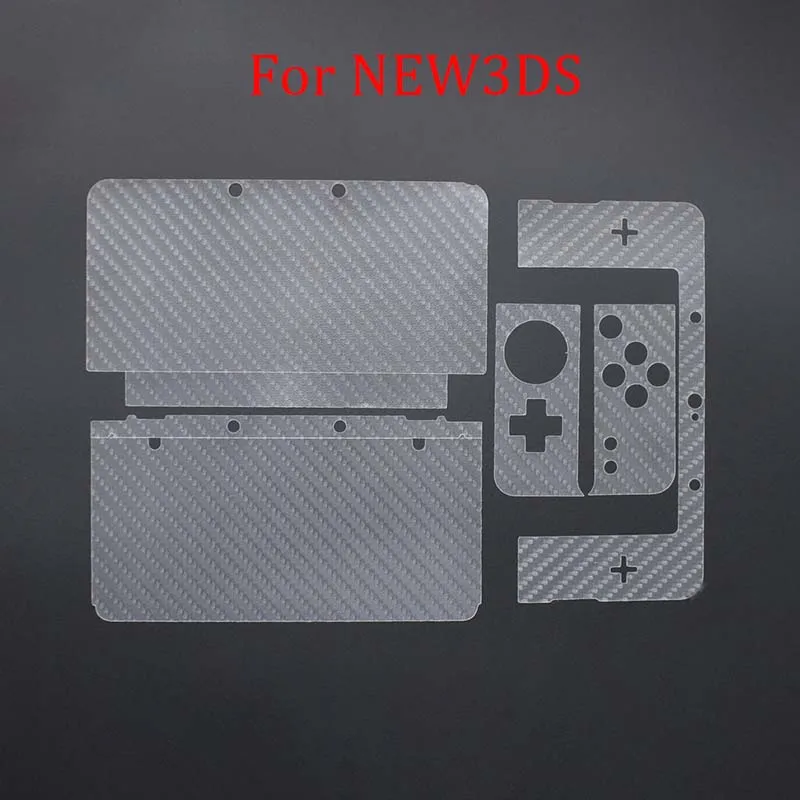 For 2DS/3DS/NEW2DSXL/NEW3DS XL LL NDS NDSI NDSL Controller Transparent Skin Carbon Fiber Protective Film Stickers Accessories view 3