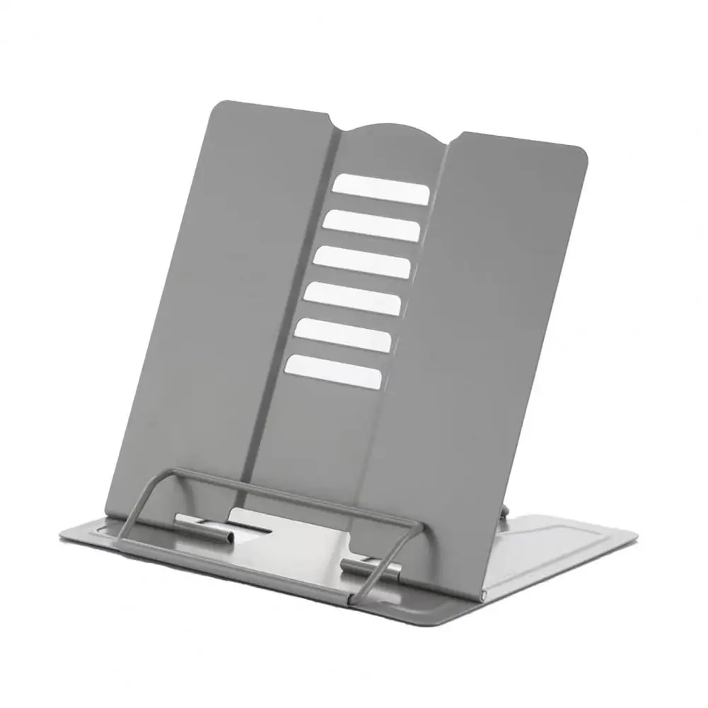 Metal Book Stand Angle Adjustable Stable Support Space-saving Avoid Neck Pain Foldable Ergonomic Tablet Stand