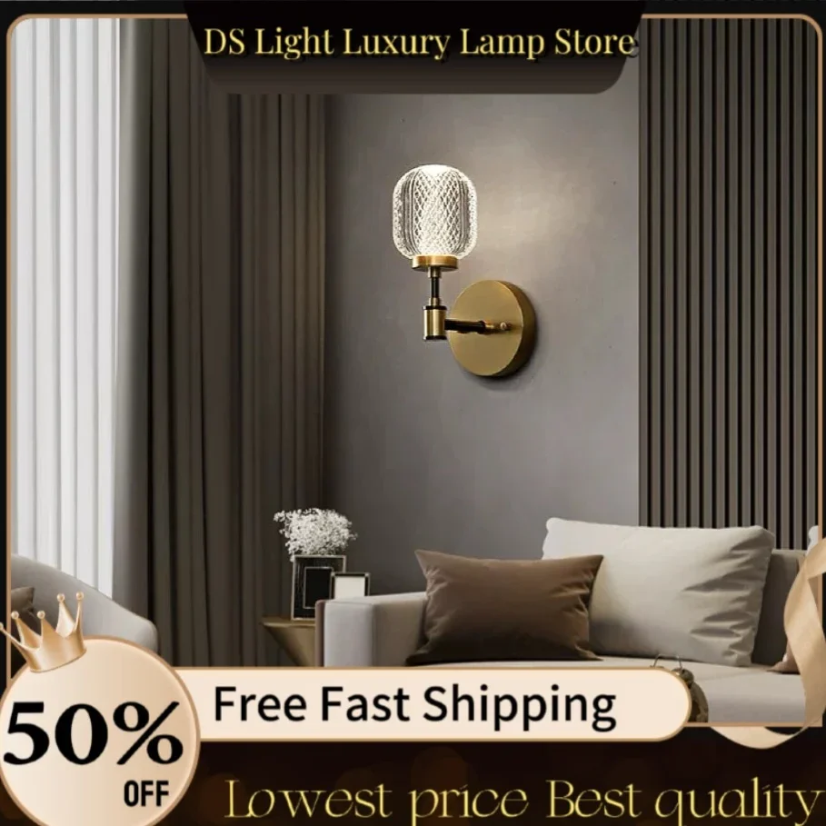 

Nordic Modern Luxury LED Wall Lamp American Living Room Mirror Front Lamp Background Wall Decoration Bedhead Wall Hanging Lamp