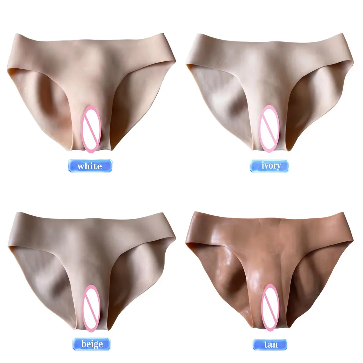 Silicone Underwear Crossdressing Pants Realistic Pussy Labia Fake Vagina Pants Hide Penis For Shemale Crossdresser Transgender