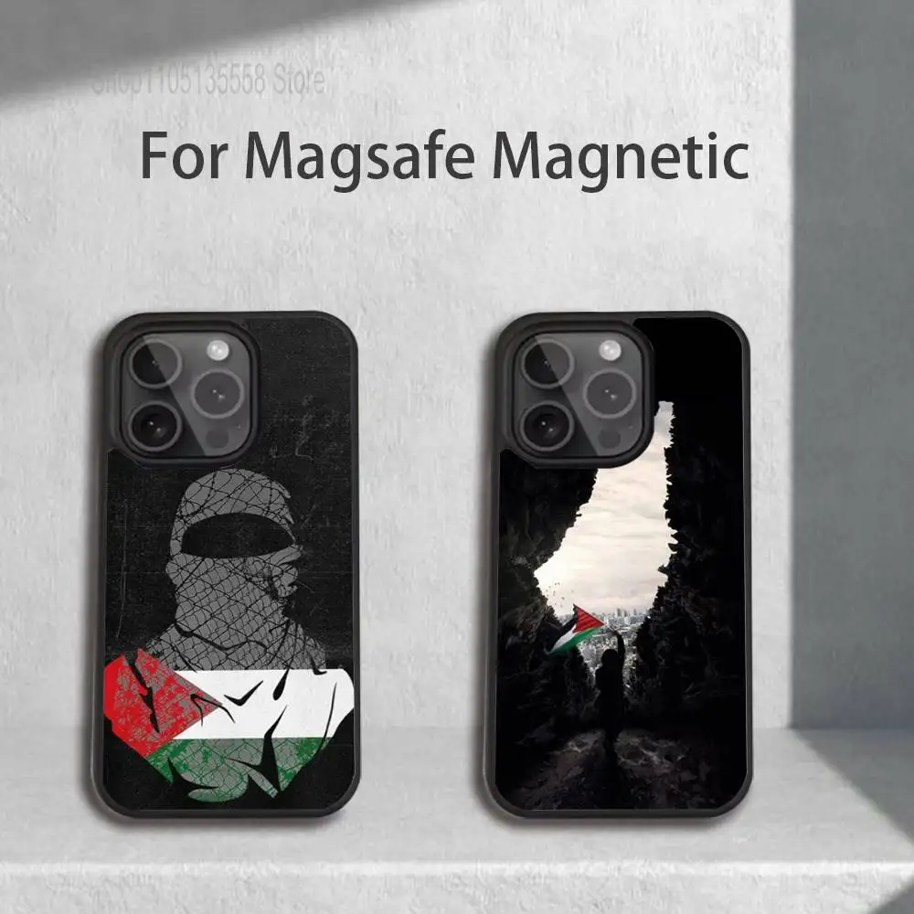 

P-Palestine-es-F-Flag MAP Phone Case For IPhone 17,16,15,Pro,Max,Air,14,Plus,13,12,11 Magesafe Wireless Charge Cover