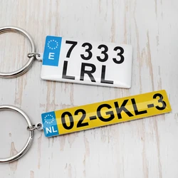 Custom Keychains Custom License Plate Keychain Personalized Car Number Plate Keyring Photo Keychain Gift For Him New Drivers