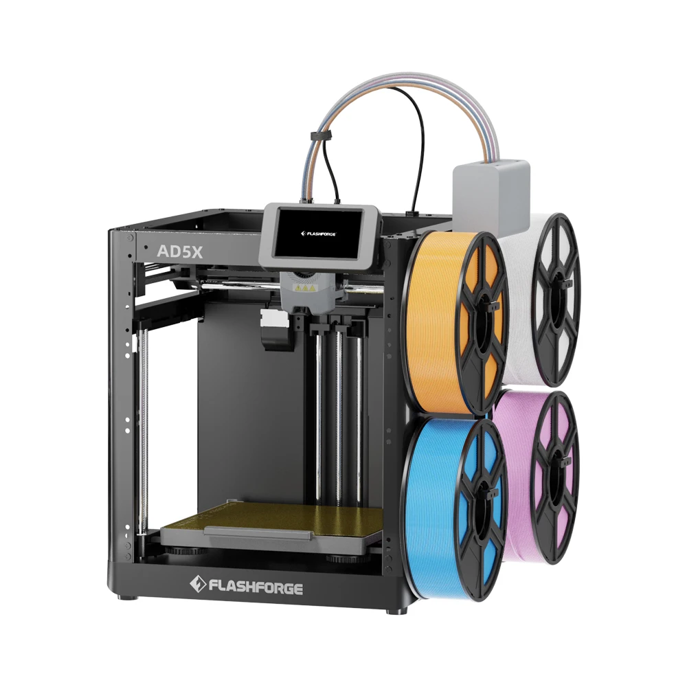 Flashforge AD5X Multi-Color 3D Printer 600mm/s High Speed 4 Clolor Printing IFS System 300℃ Direct Extruder Support TPU NEW