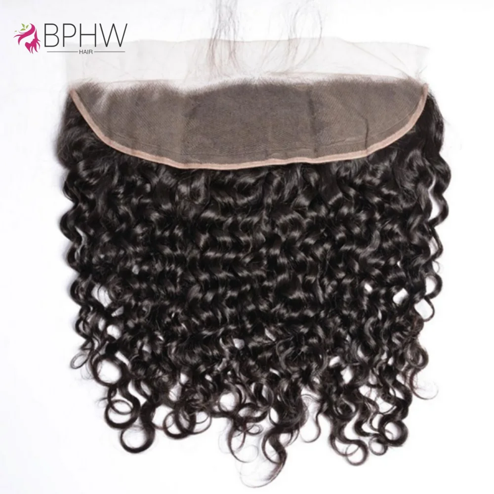 Ear to Ear 13x4 Lace Frontal Water Wave 4x4 Closure Only Water Wave Pre Plucked Swiss Transparent 100% Remy Human Hair BPHW Hair