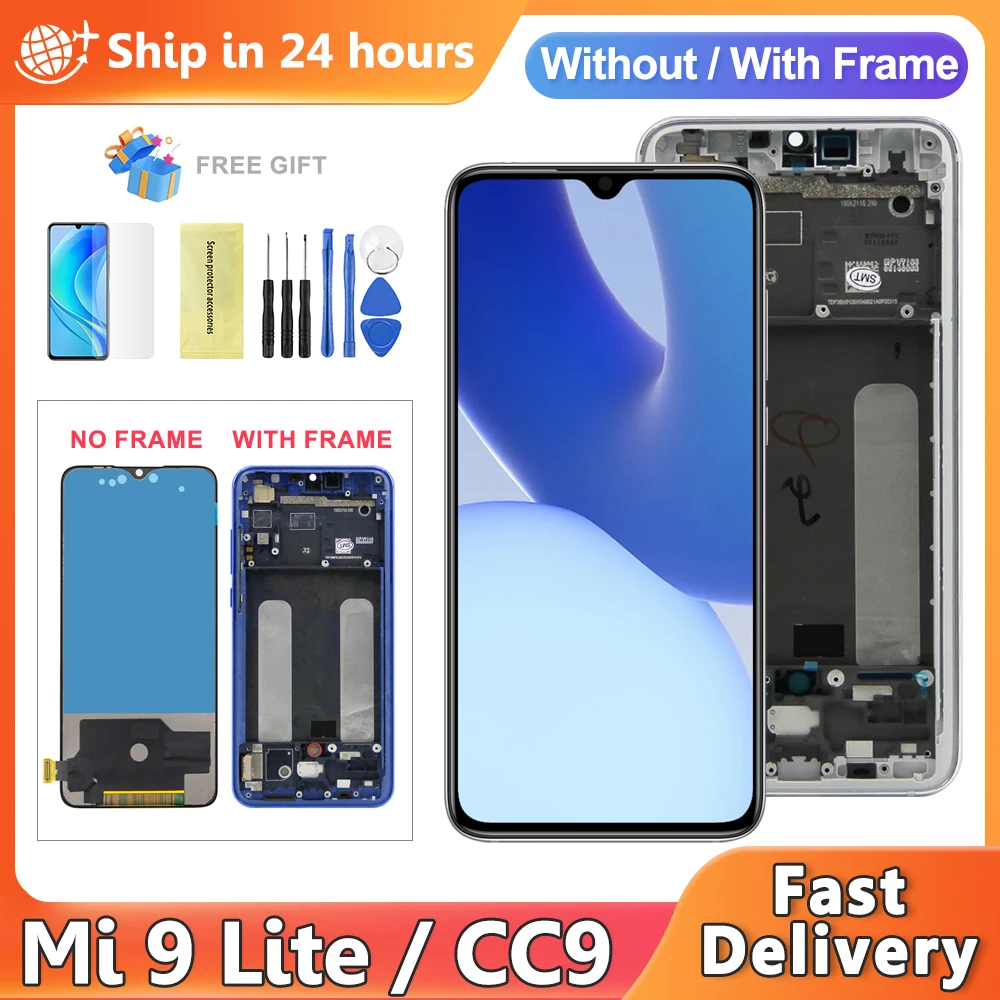 TFT CC9 Display For Xiaomi 9 Lite M1904F3BG LCD Display Digital Touch Screen Assembly for Xiaomi Mi CC9 Screen Replacement