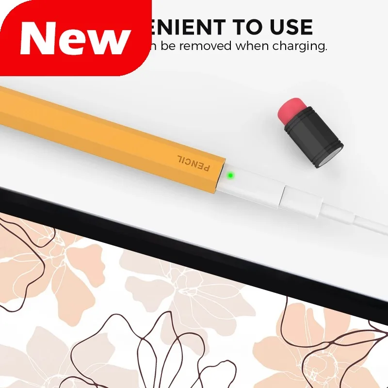 Capa stylus de silicone para apple pencil 1, 2 cores combinando, capa protetora antiderrapante e anti-queda para ipad pen 2 1 capa