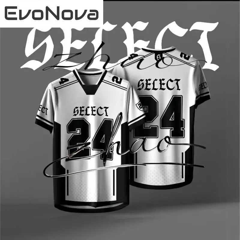 

Fashionable Men's Shirt New Hot Selling Football Casual Jersey Short Sleeved Sports Unisex Top Sports Motorcycle Sports T-shirt